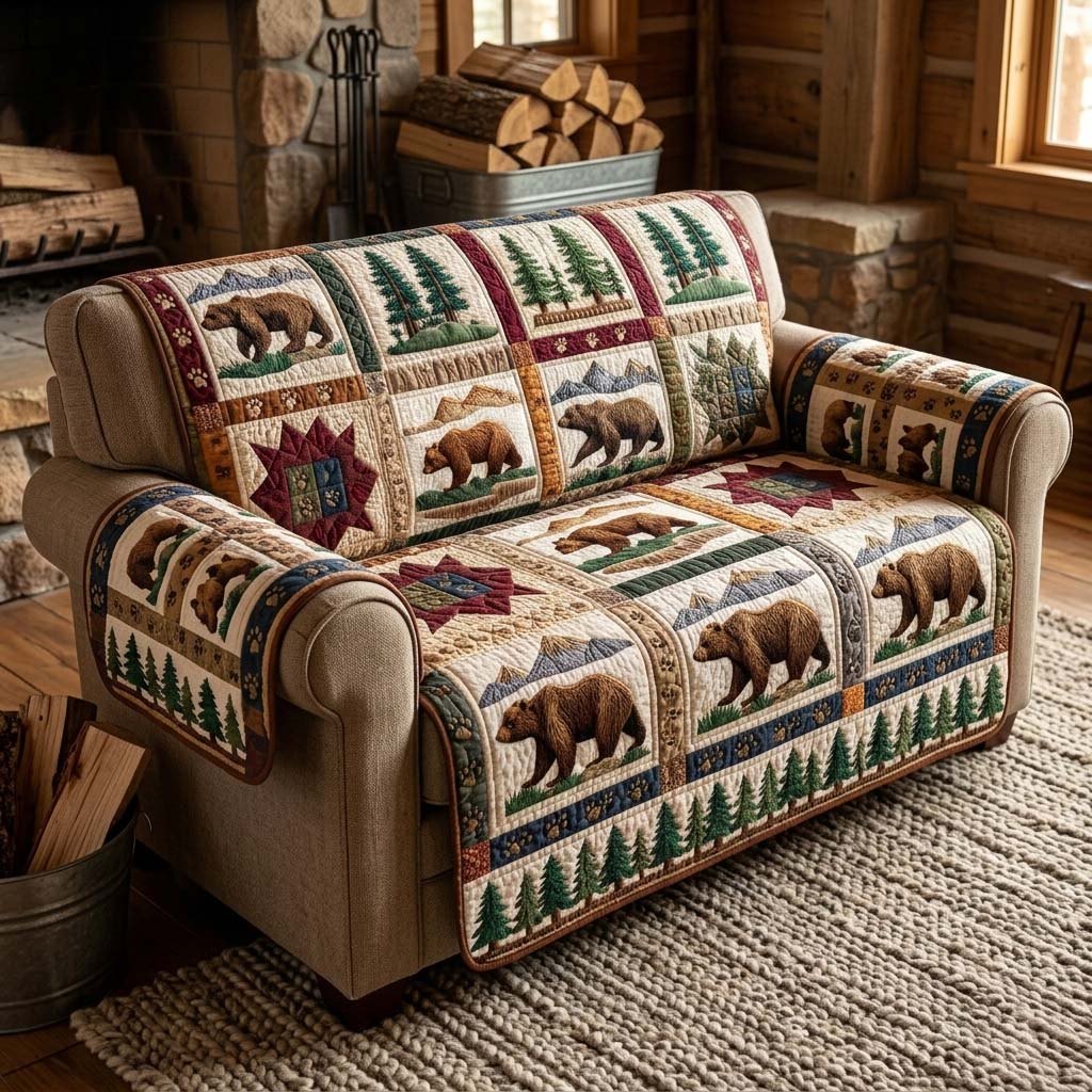 Forest Blocks Sofa Cover