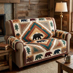 Geometric Bear Sofa Cover