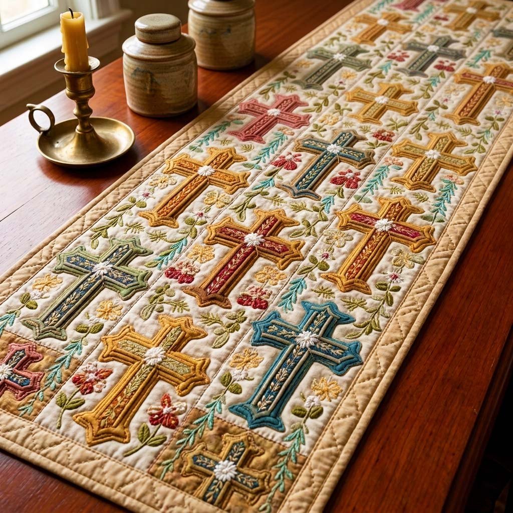 Boho Cross Table Runner