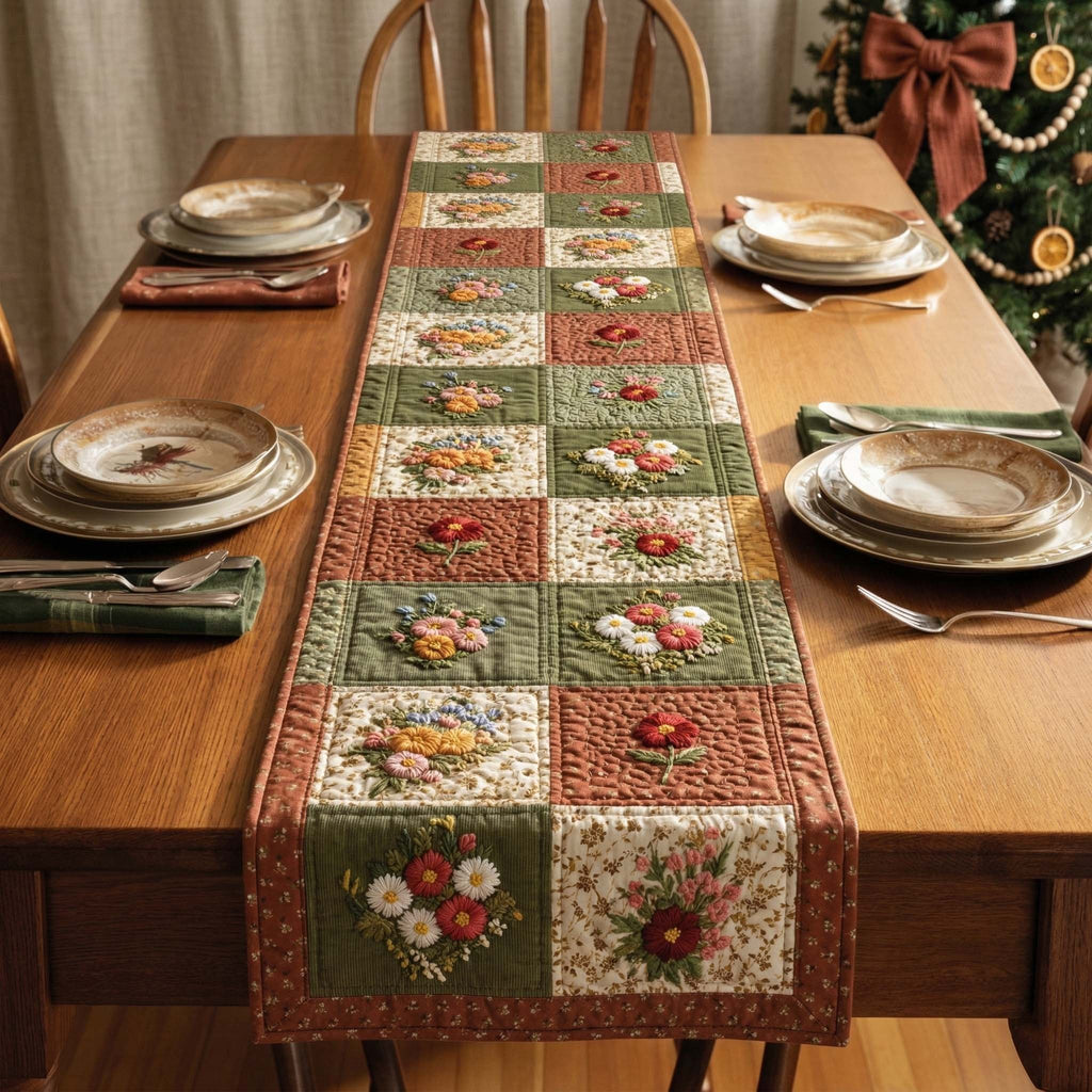 Vintage Bouquet Table Runner
