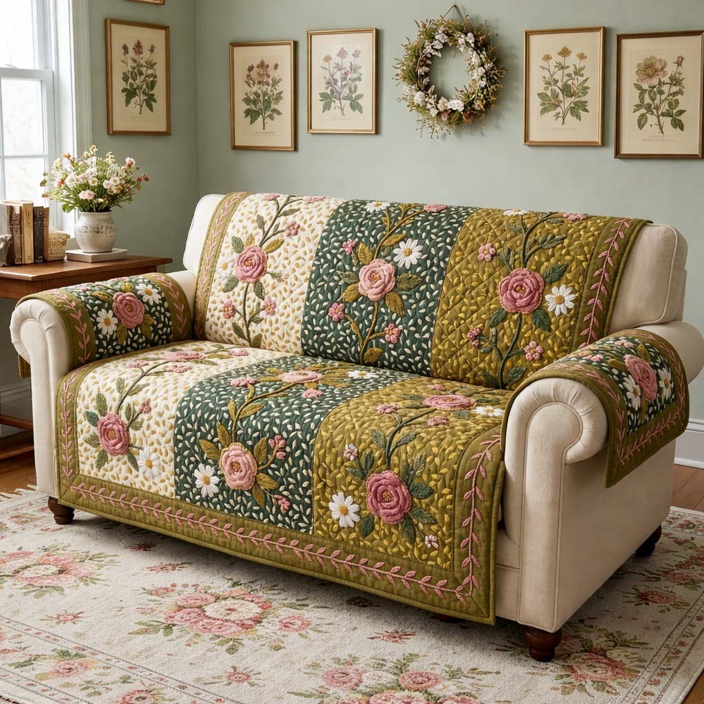 Garden Roses Sofa Cover