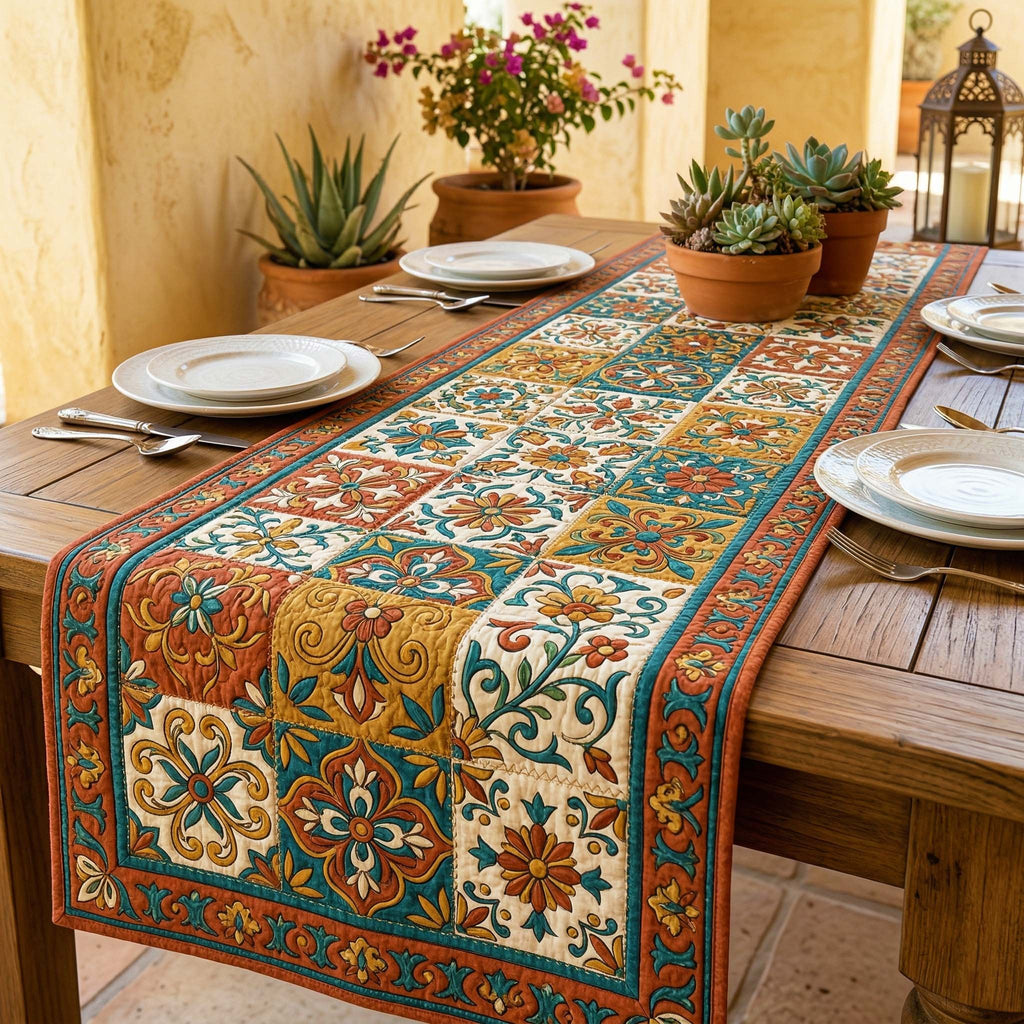 Earthly Floral Table Runner