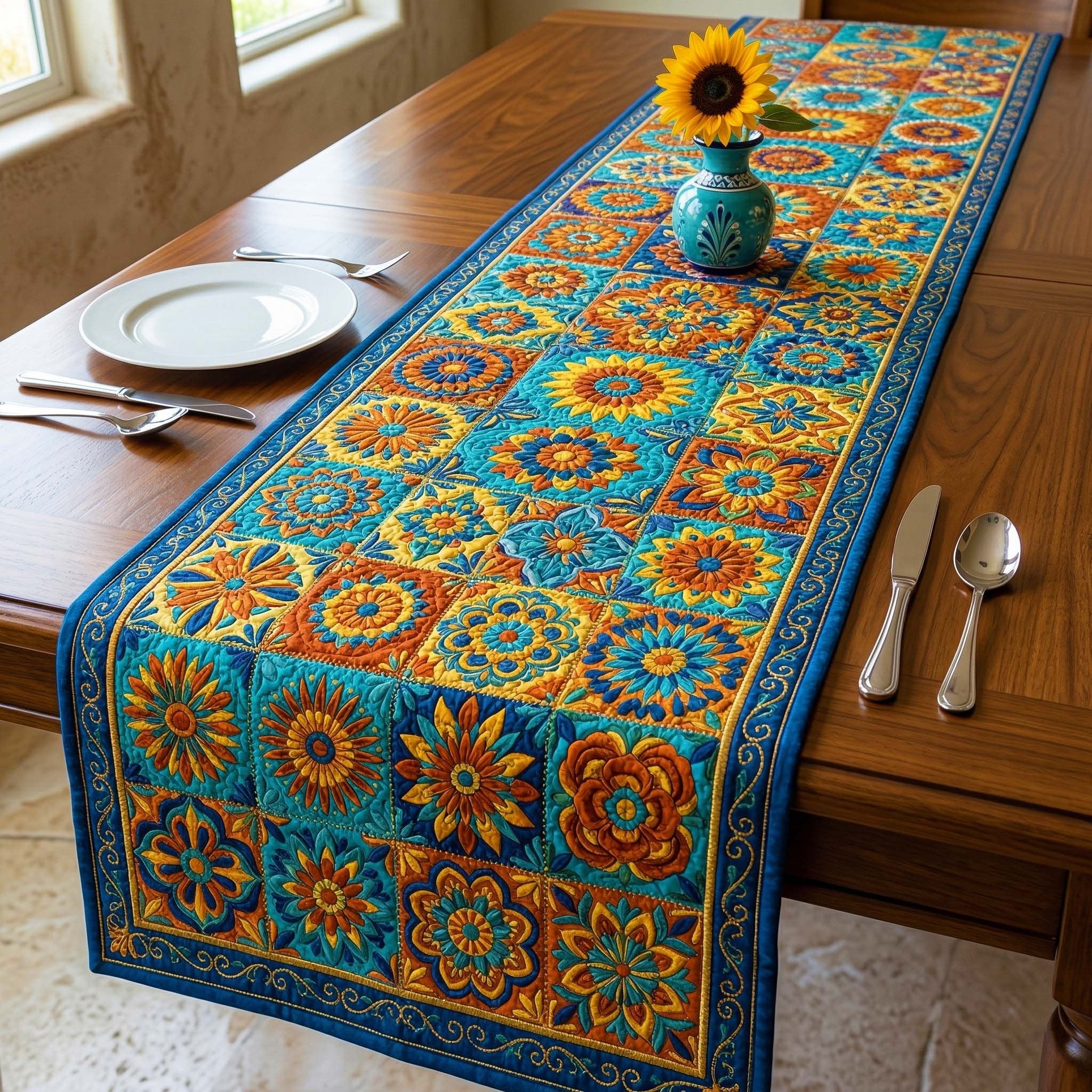 Summer Mandala Table Runner