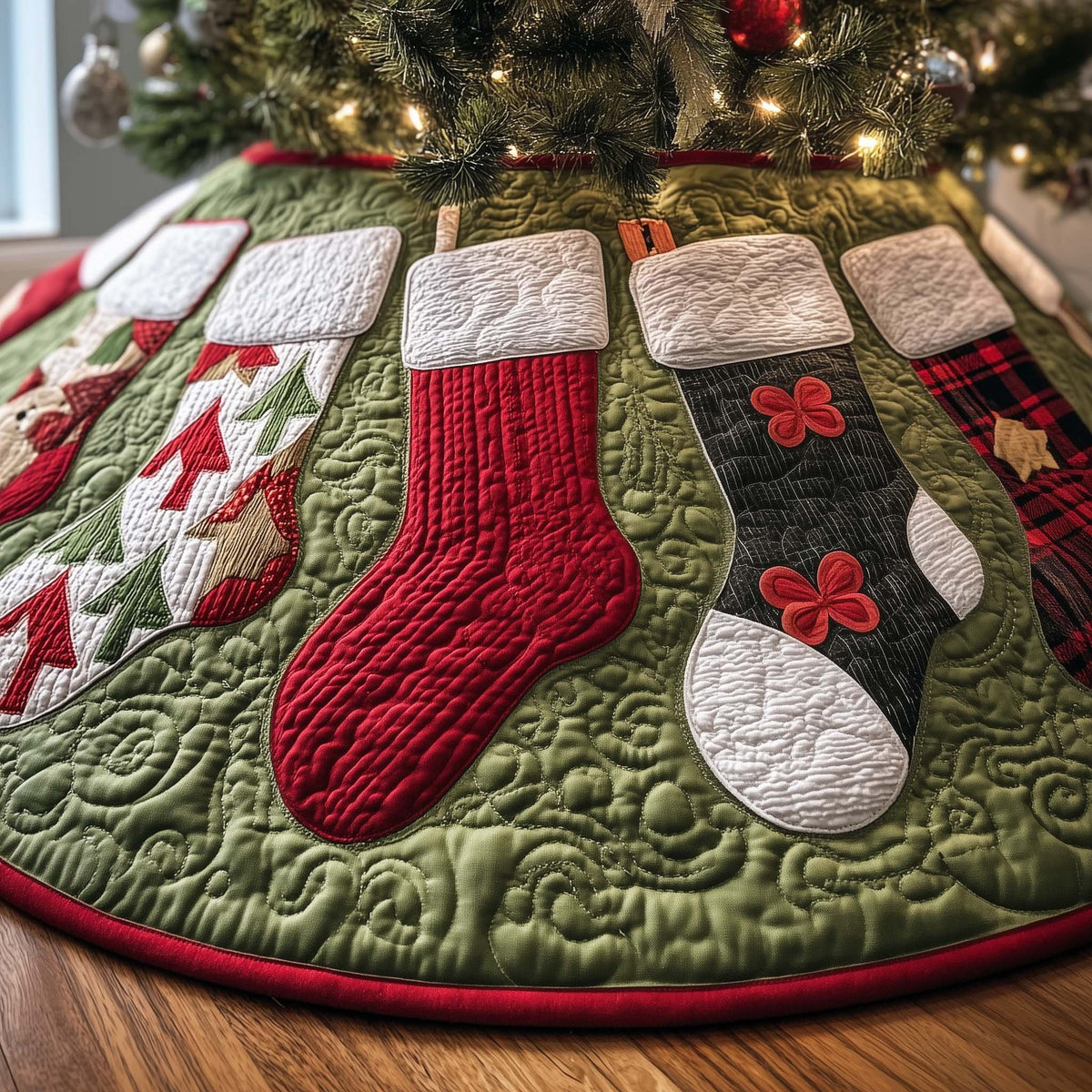 Hanging Stockings Christmas Tree Skirt