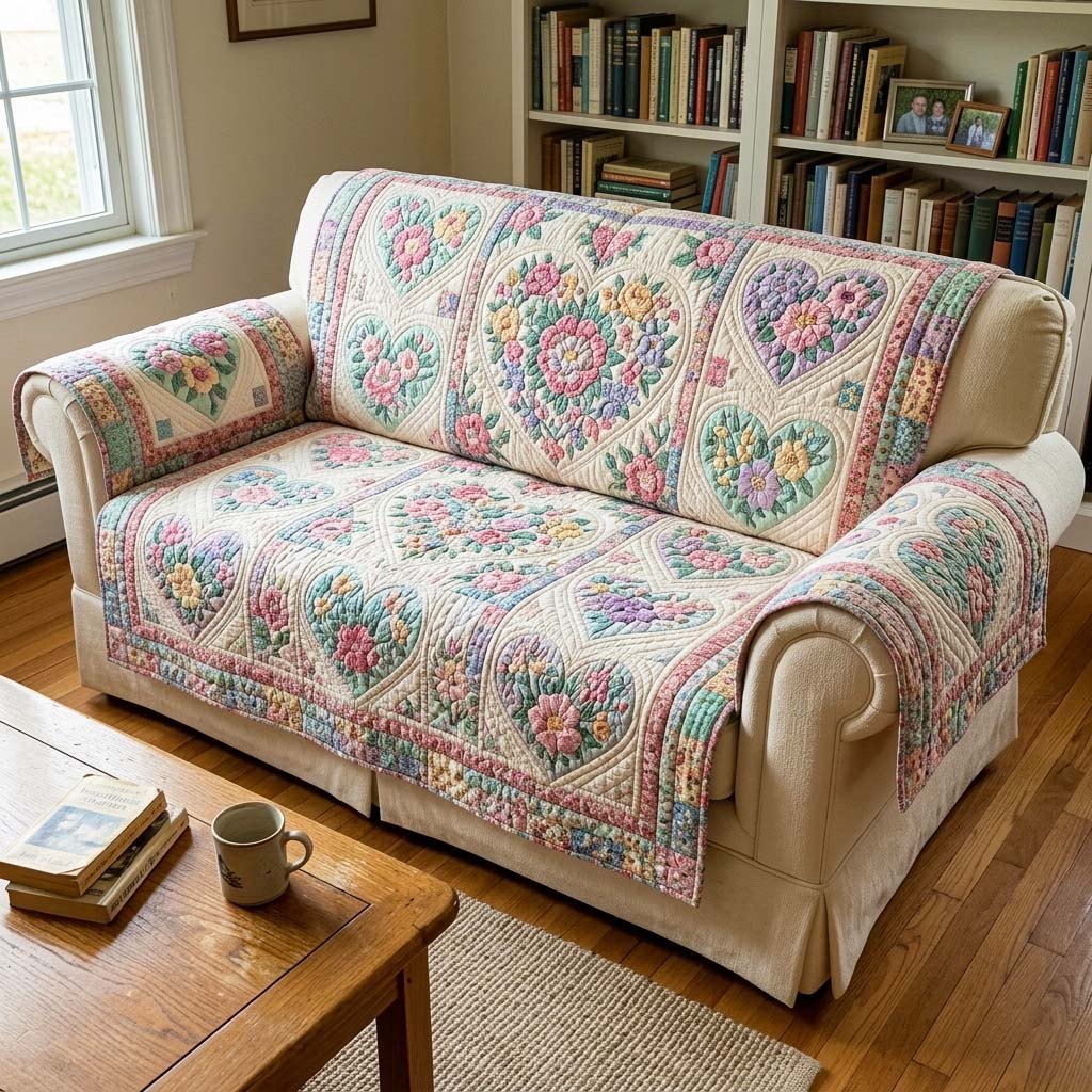 Garden Heart Sofa Cover