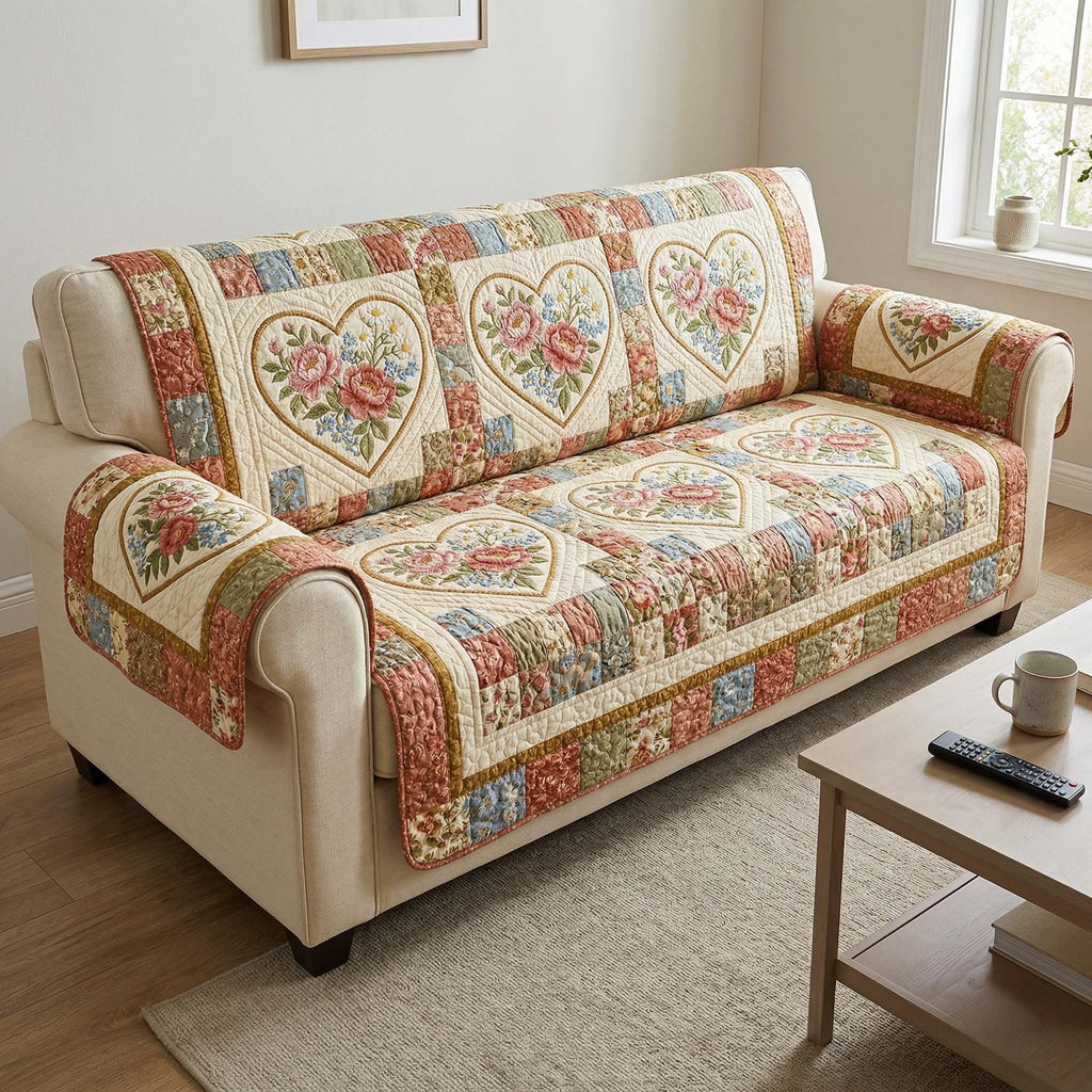 Radiant Blossom Sofa Cover