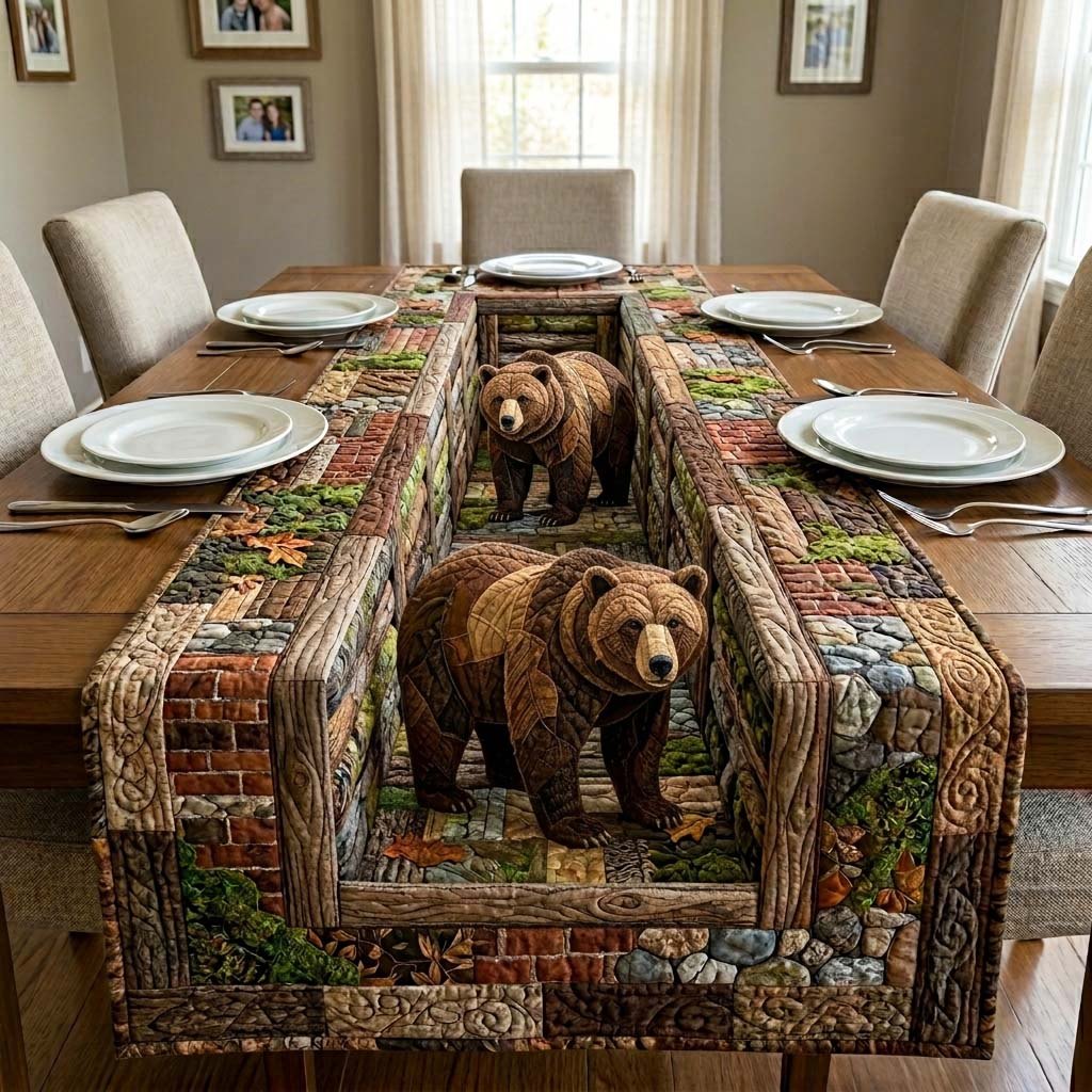 Stone Bears Table Runner
