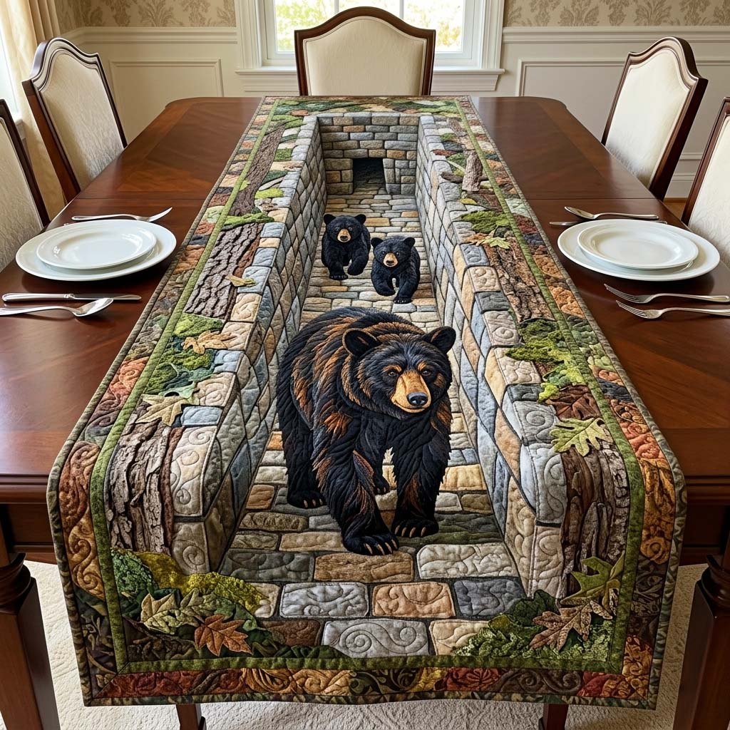 Black Bear Table Runner