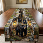 Lantern Bears Table Runner