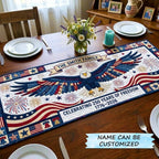 America 250th Anniversary Qtcuz Eagle with 250 Years of Freedom Table Runner