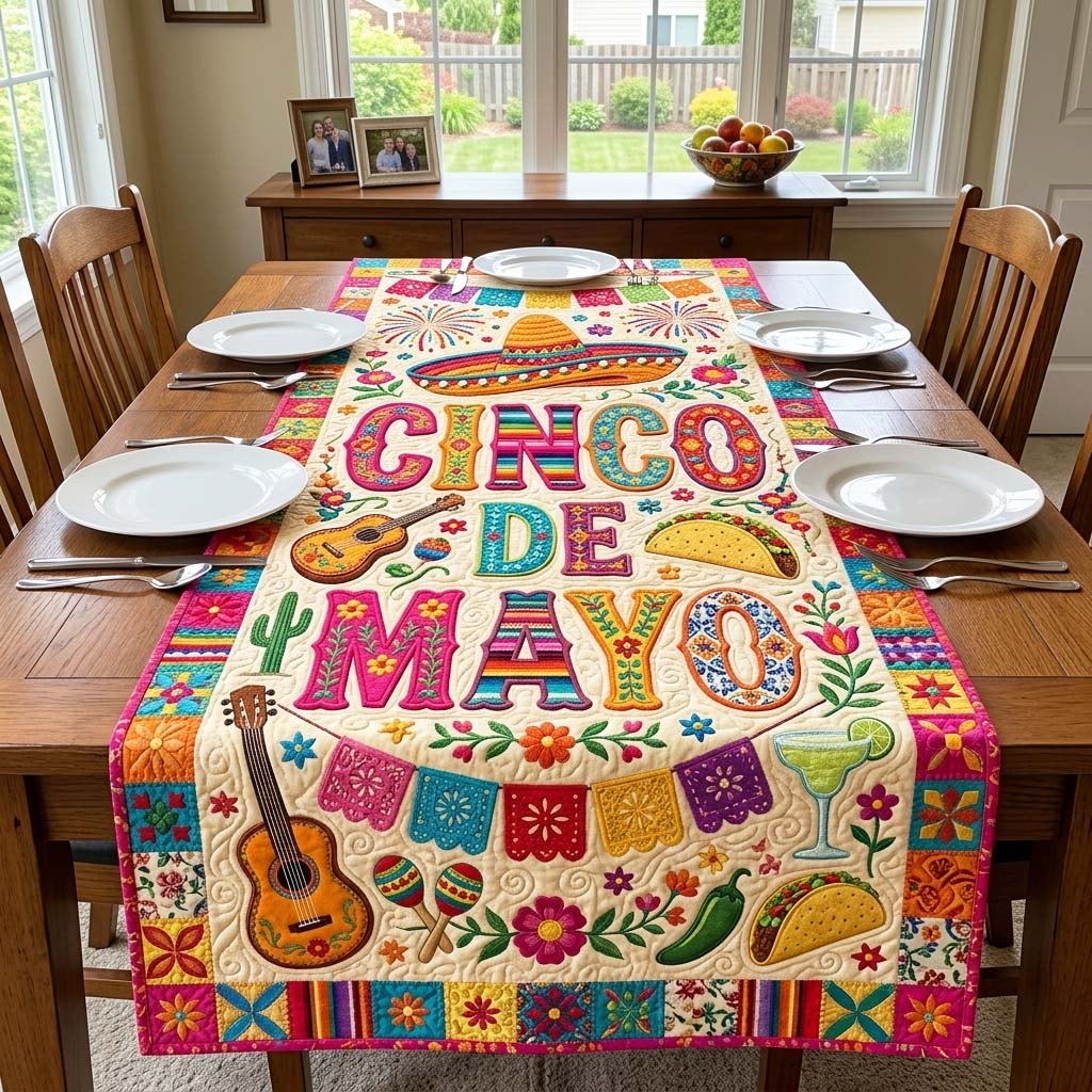 Cinco de Mayo with Tacos Table Runner