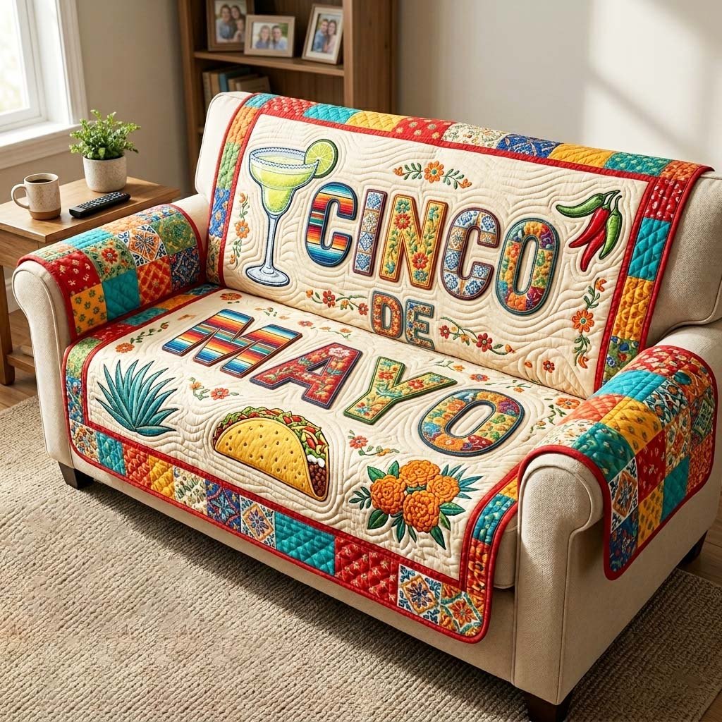 Cinco de Mayo with Taco and Agave Sofa Cover