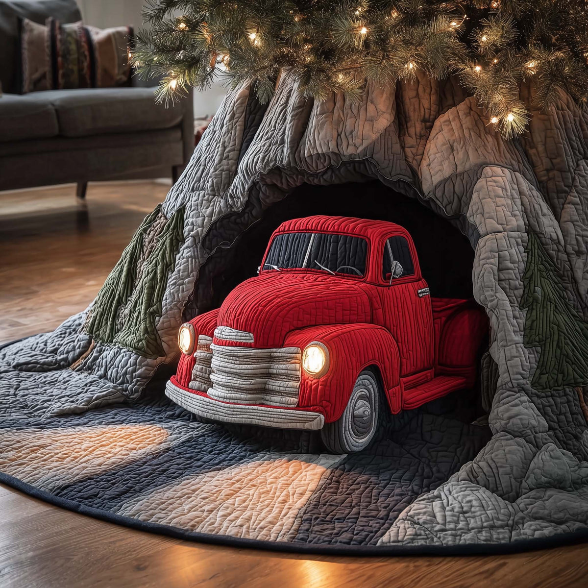 Cave Truck Christmas Tree Skirt