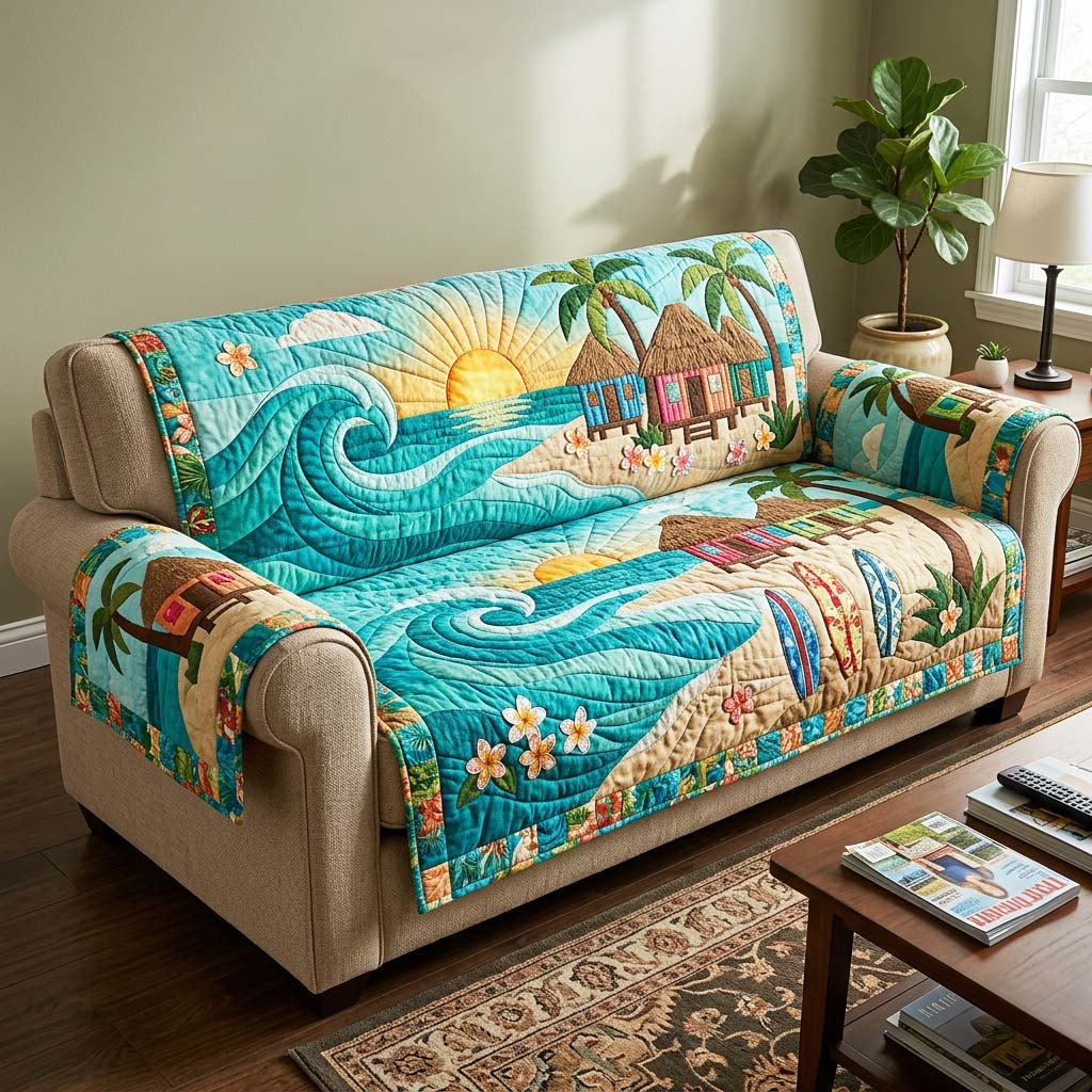 Island Sunset Sofa Cover