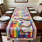 Celebrate Rainbow Table Runner