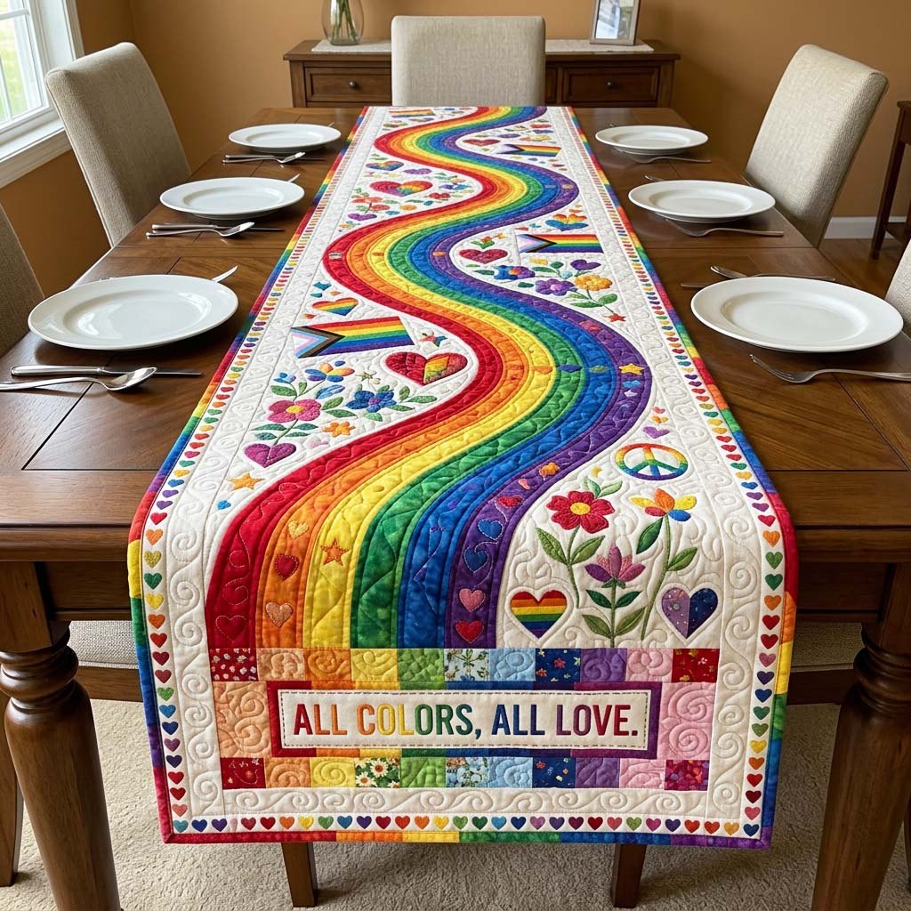 All Colors All Love Table Runner