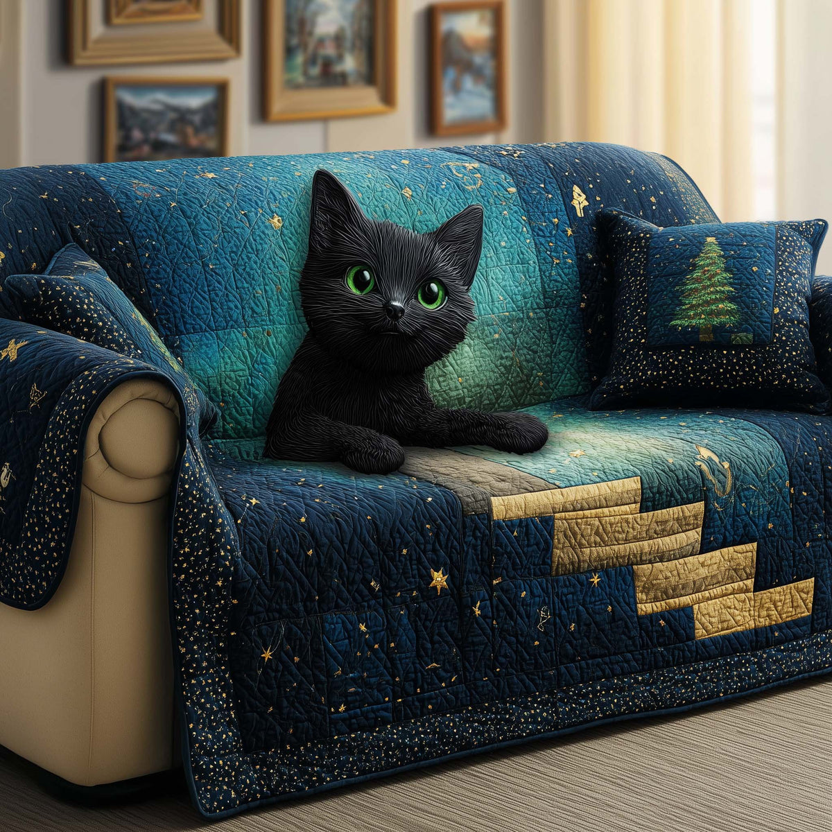 Galaxy Cat Sofa Cover