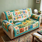 Happy Camping Sofa Cover