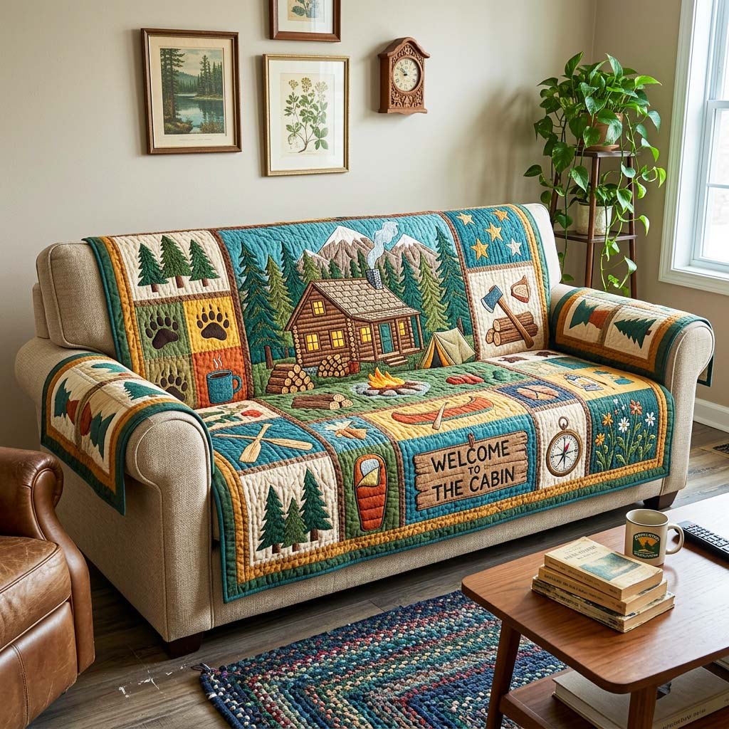 Welcome to the Cabin Sofa Cover