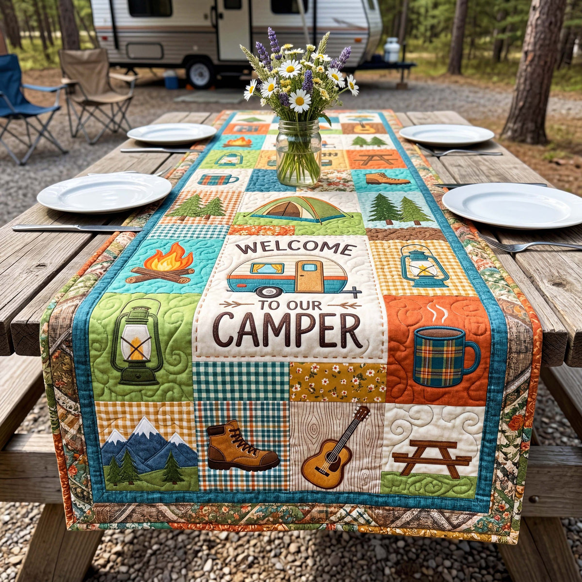 Rustic Camper Table Runner