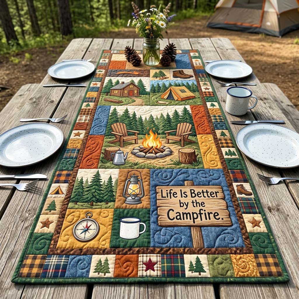 Life Is Better by the Campfire Table Runner