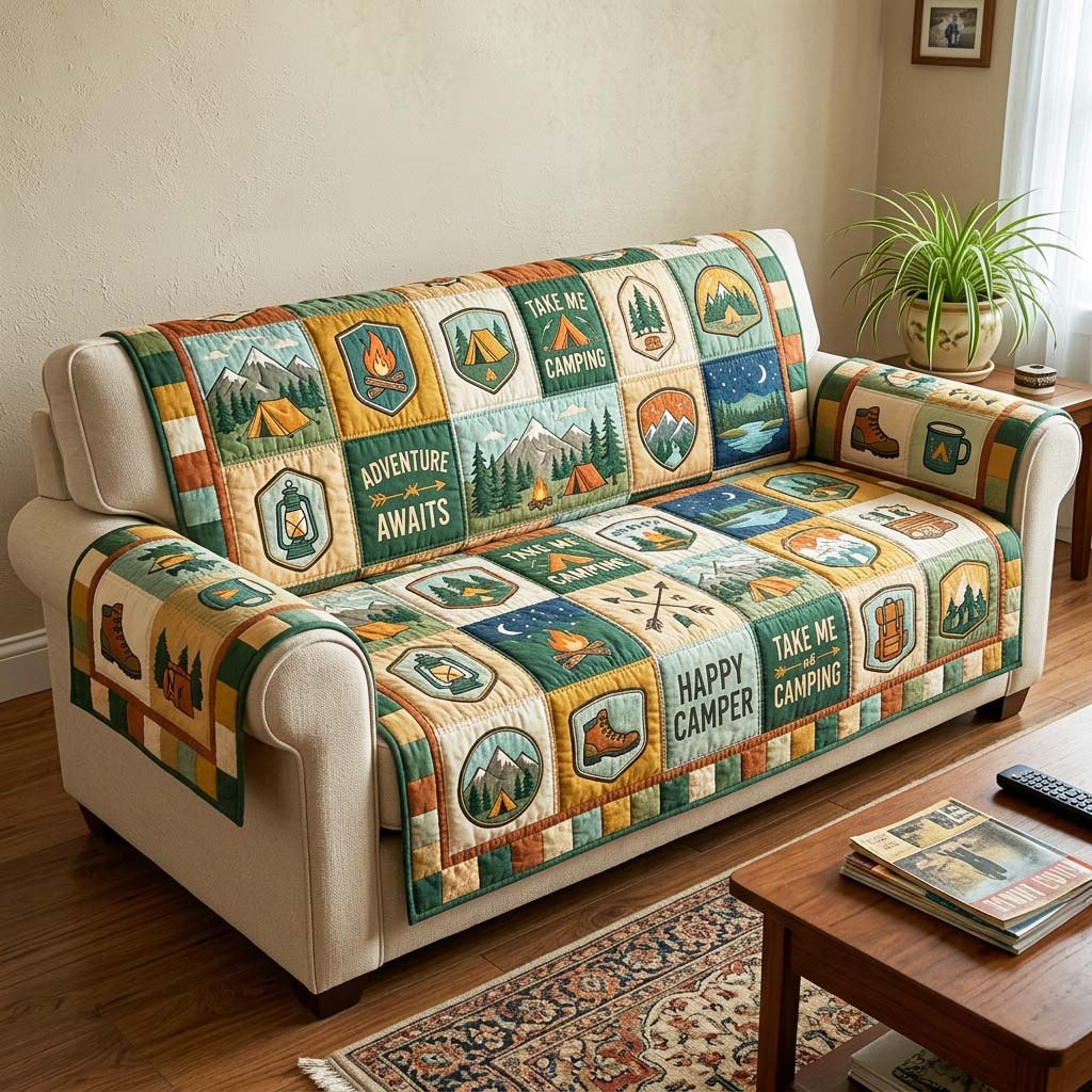 Happy Camper Sofa Cover