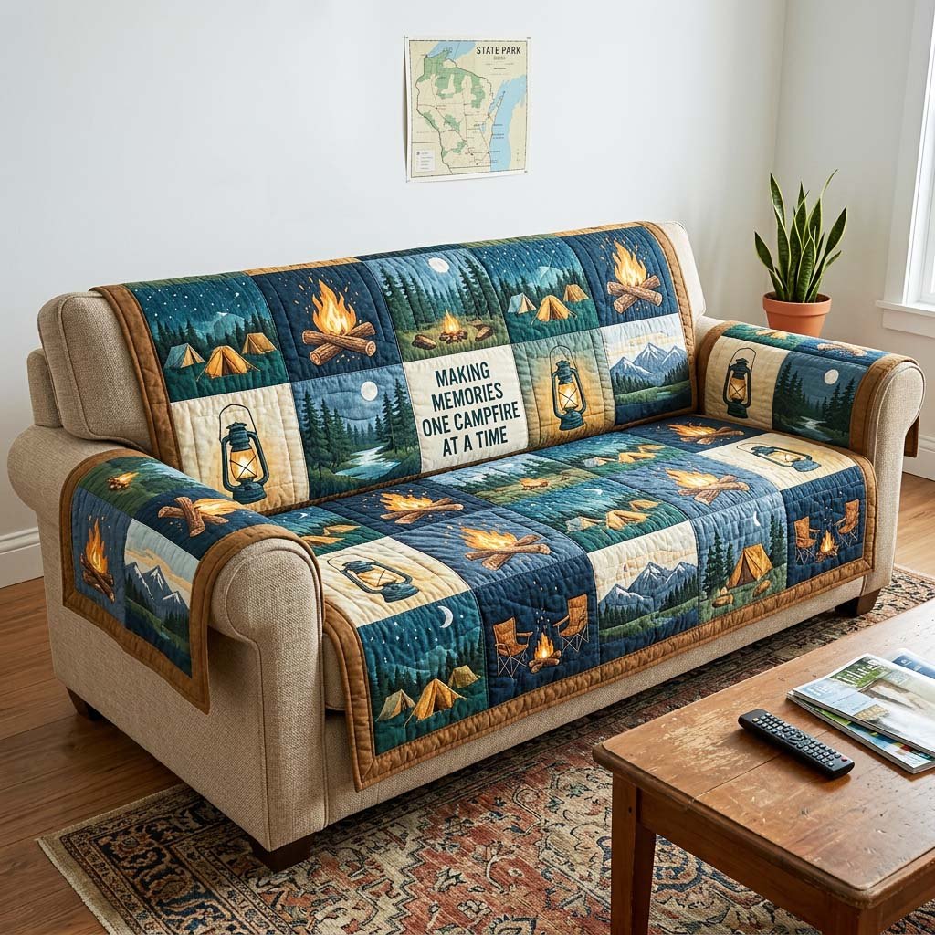 Midnight Campfire Sofa Cover