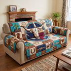 Longhorn Crest Sofa Cover