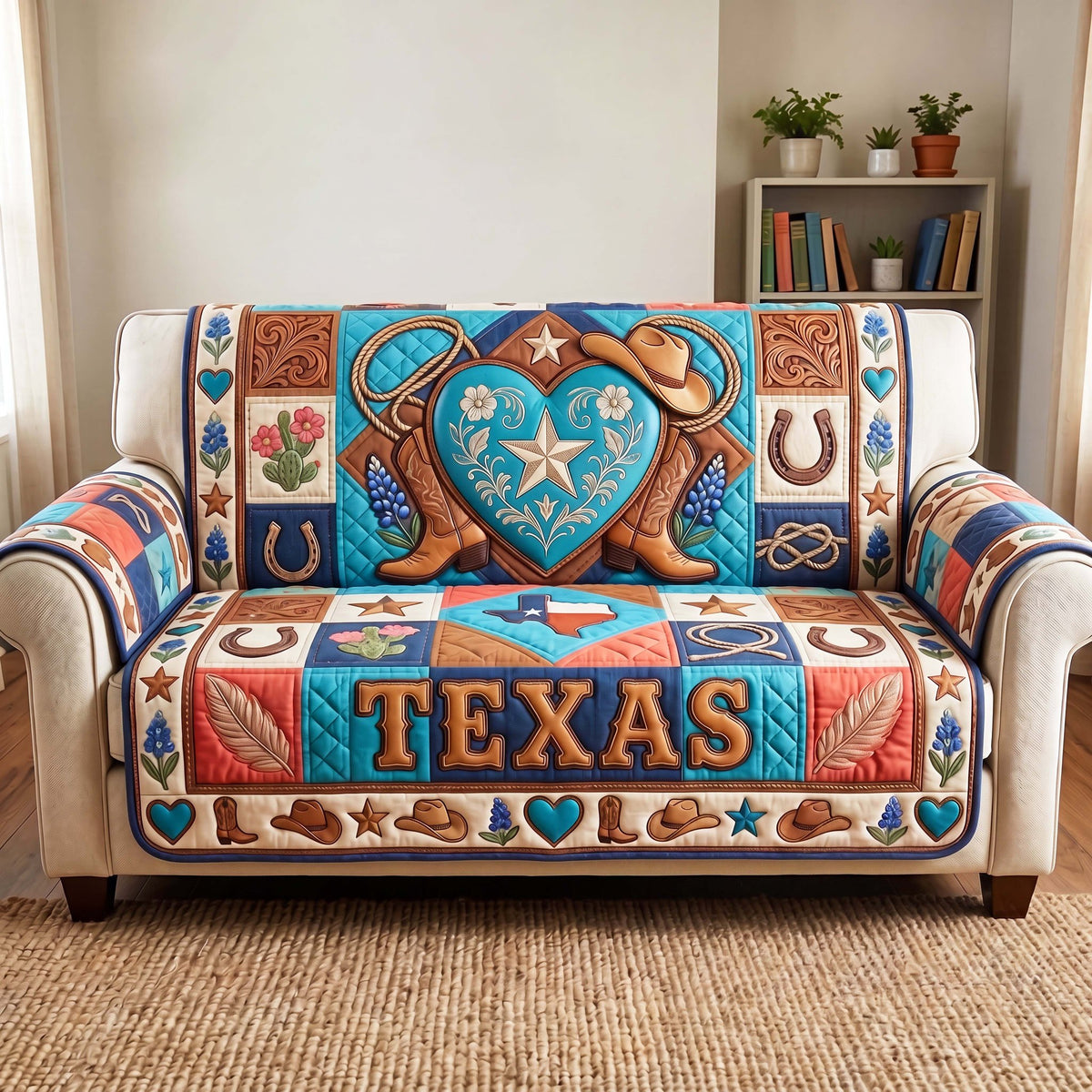 Cowgirl Heart Sofa Cover