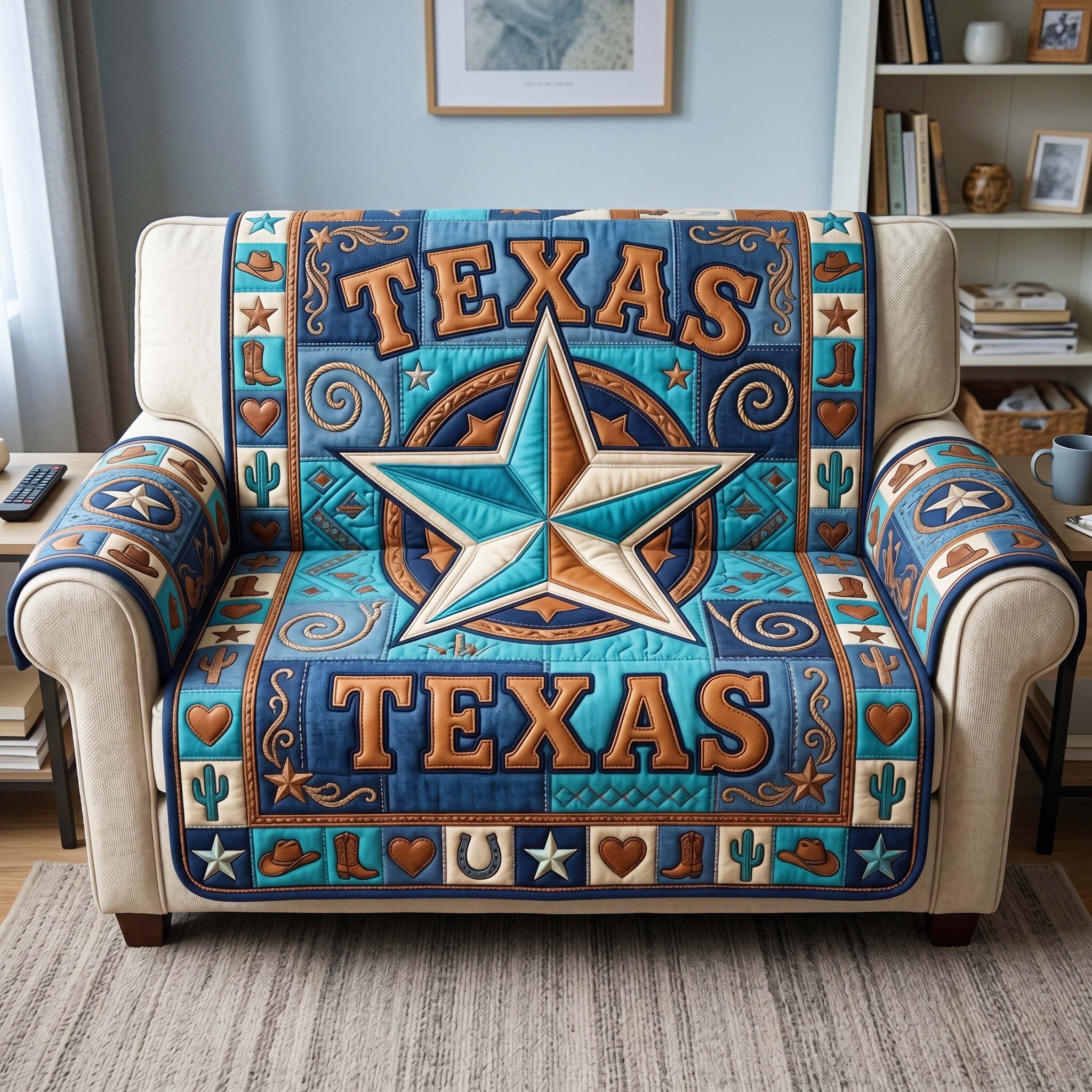 Texas Star Sofa Cover