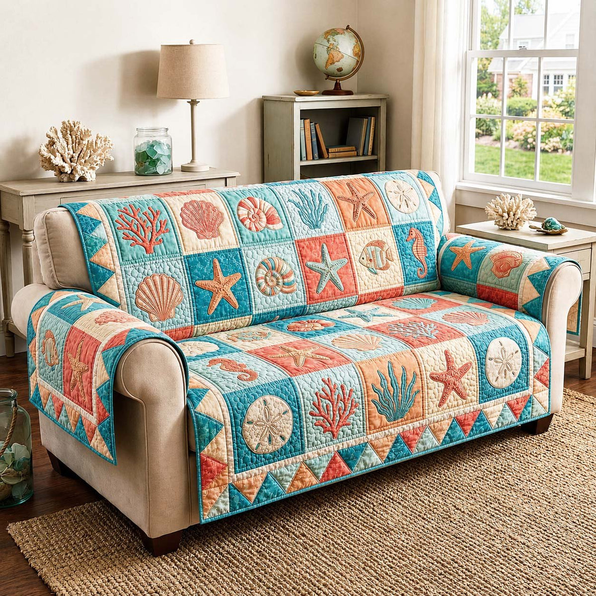 Coral Breeze Sofa Cover