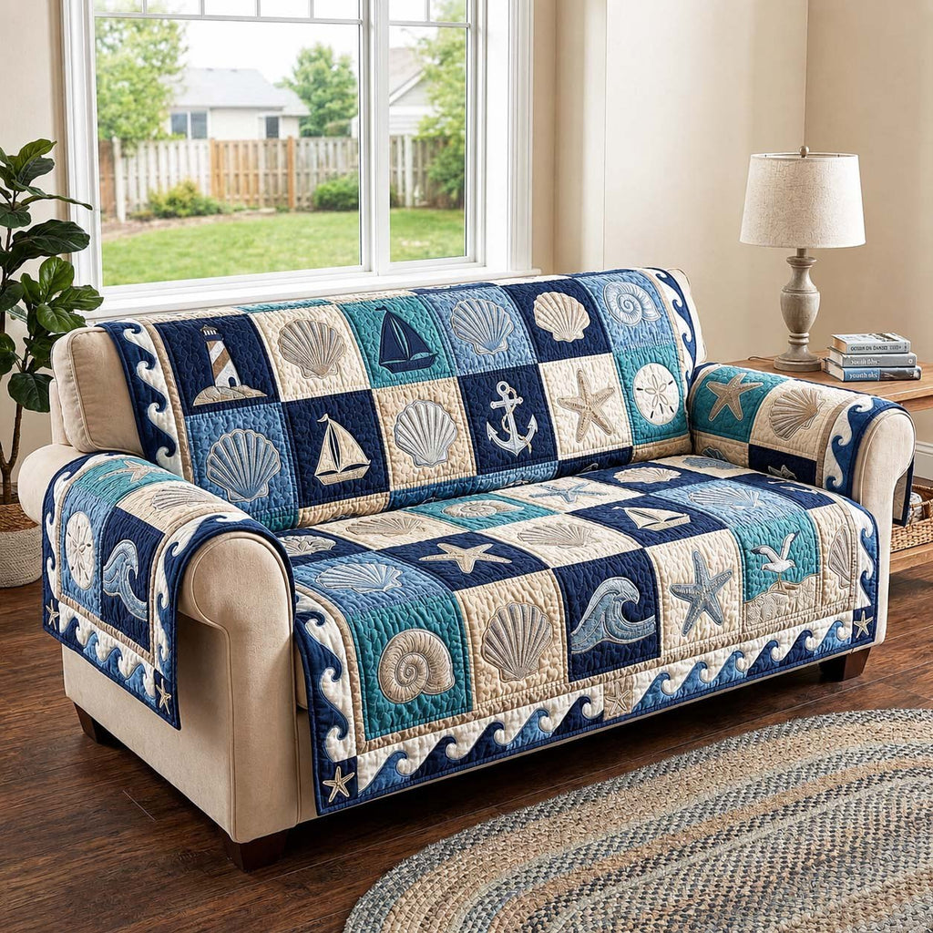 Nautical Waves Sofa Cover