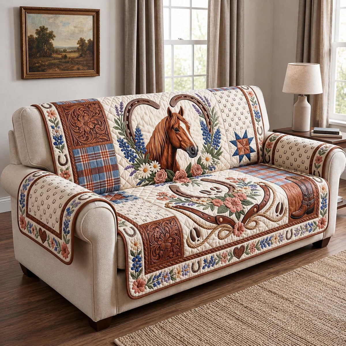 Prairie Horseshoe Sofa Cover
