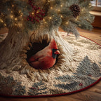 Branch Cardinal Christmas Tree Skirt