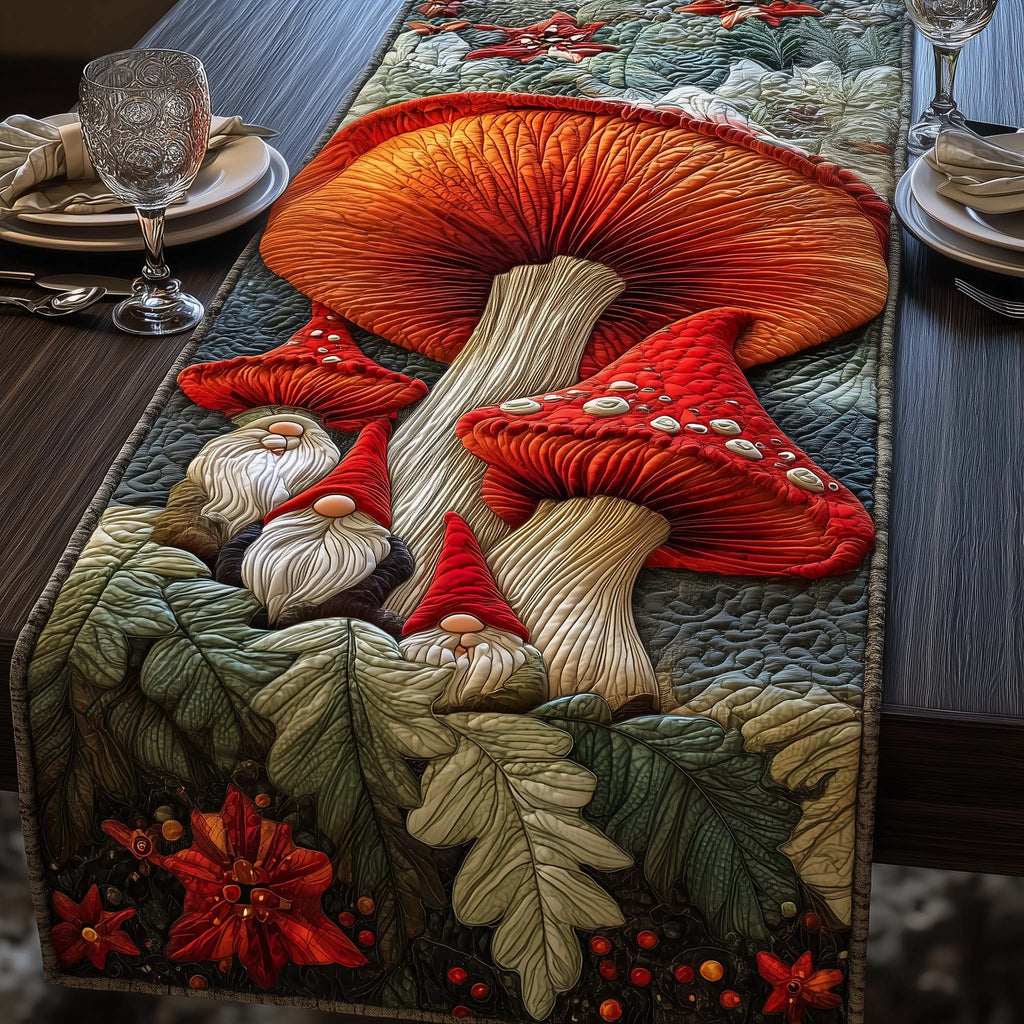 Fungus Gnomes Table Runner