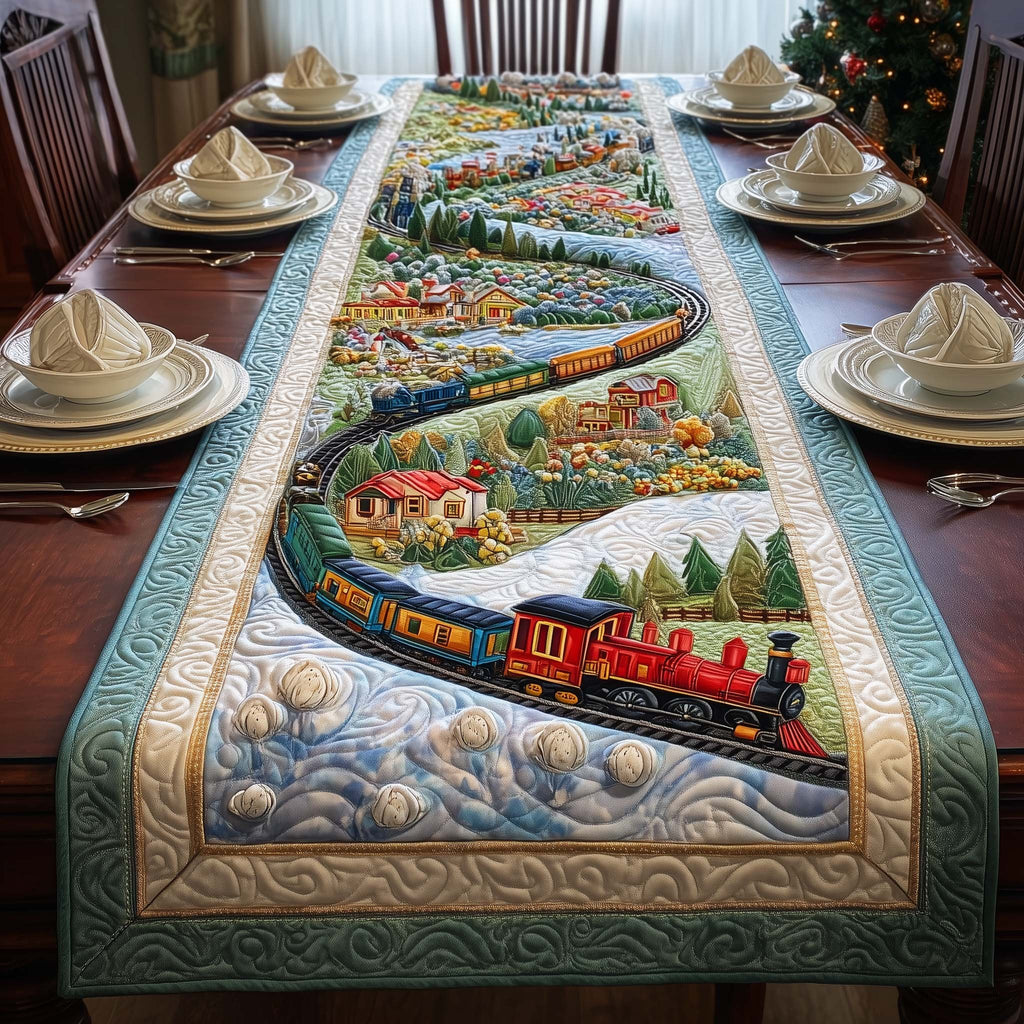Scenic Train Table Runner