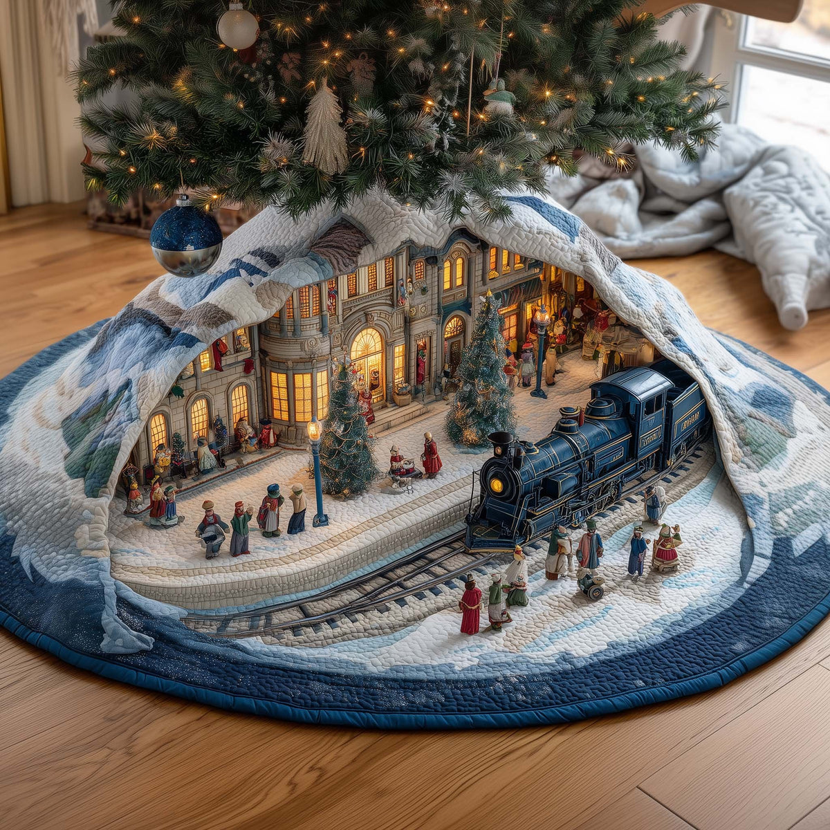 Town Express Christmas Tree Skirt