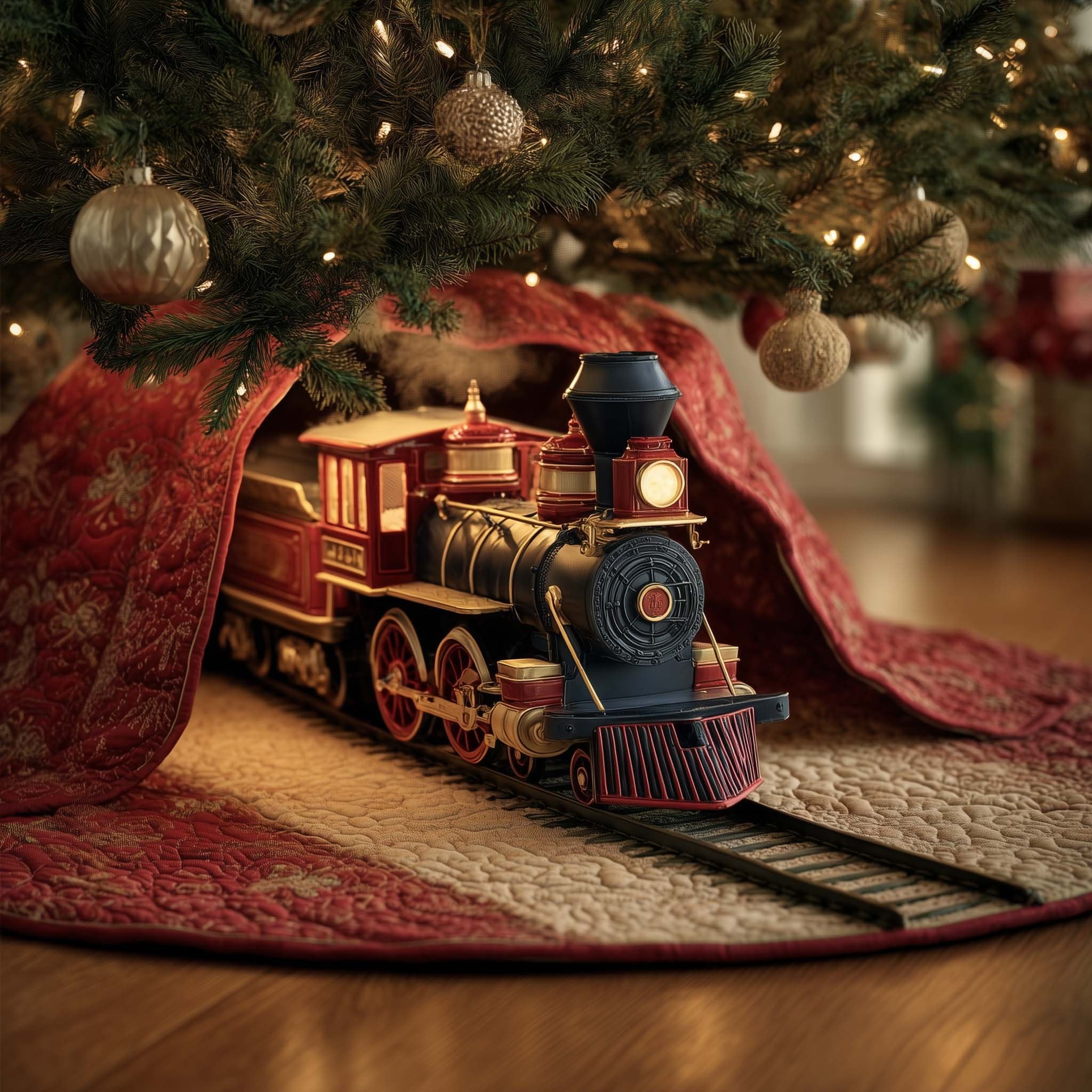 Red Express Christmas Tree Skirt