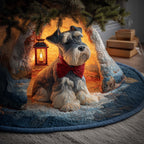 Red Bow Schnauzer Christmas Tree Skirt
