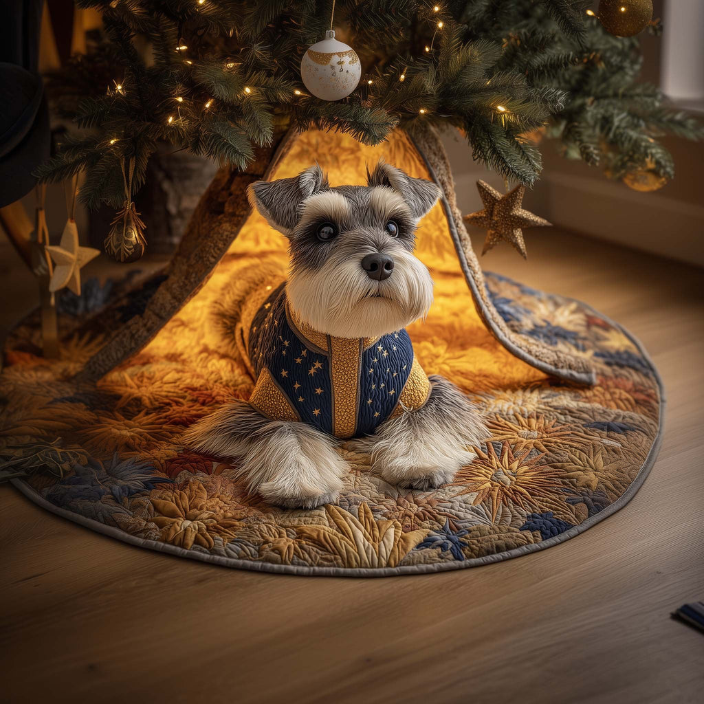 Posed Schnauzer Christmas Tree Skirt