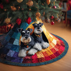 Schnauzer Pair Christmas Tree Skirt