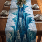 Icy Blue Forest Reflections Table Runner
