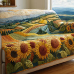 Sunflowers Before the Rolling Farmland Sofa Cover