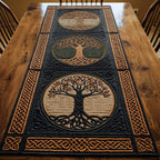 Tree of Life on Dark Knotwork Table Runner