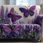 Purple Butterflies Over Lavender Sofa Cover