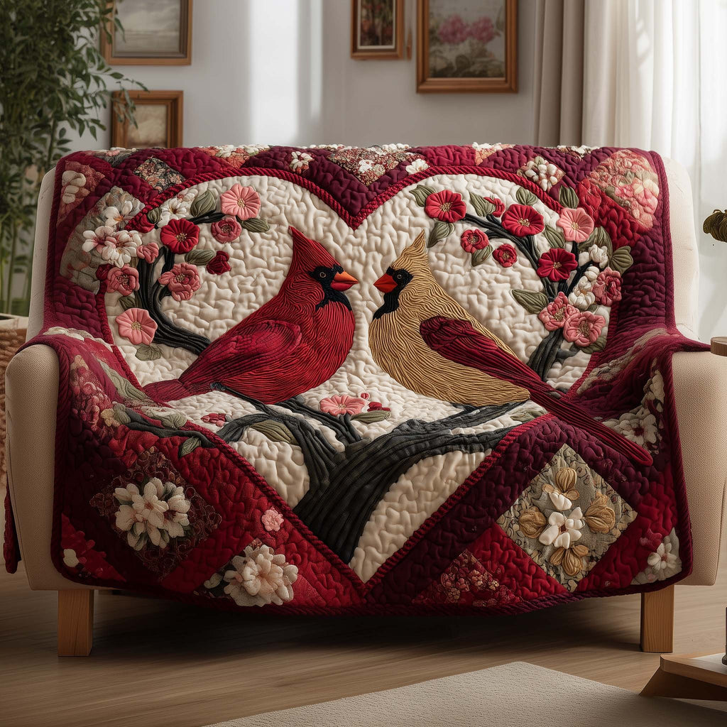 Blossombound Cardinals Sofa Cover