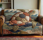 Patchwork Turtle in Muted Tones Sofa Cover