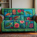 Turtles in Tropical Reef Blocks Sofa Cover