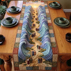 Pale Waves over Sandy Trail Table Runner
