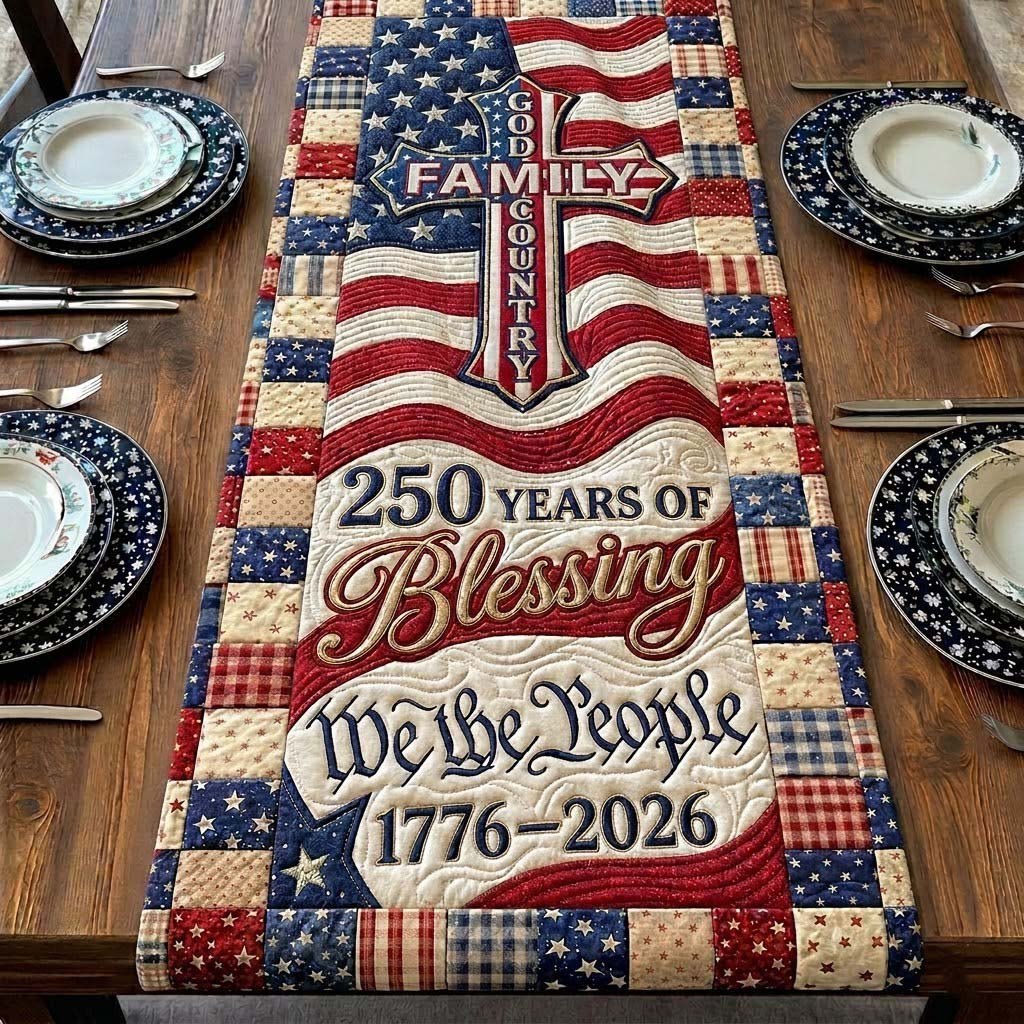 250 Years of Blessing We the People Table Runner